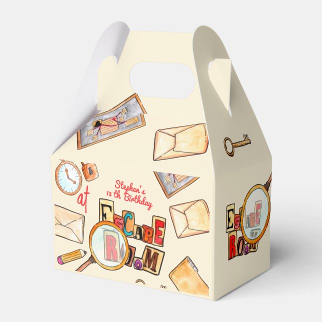 Caja Para Regalos Cumpleaños de la sala de escape (Front Side)