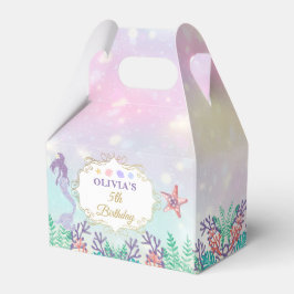 Caja Para Regalos Cumpleaños De La Sirena Bajo El Mar Fiesta Gracias