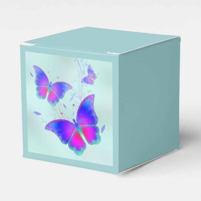 Caja Para Regalos Cumpleaños de las mariposas (Costado Anverso)
