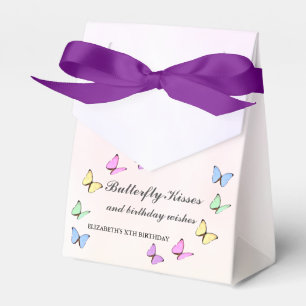 Caja Para Regalos Cumpleaños de las Mariposas Coloridas