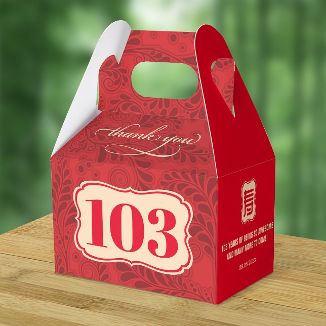 Caja Para Regalos Cumpleaños de los Ancianos Chinos "Longevidad" (Subido por el creador)