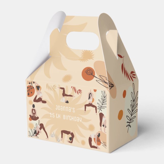 Caja Para Regalos Cumpleaños de los chicas de yoga (Front Side)