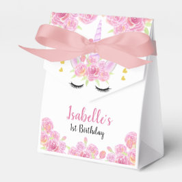 Caja Para Regalos Cumpleaños de los Corazones de Oro de Unicorn Pink
