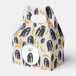 Caja Para Regalos Cumpleaños de los Monos y Chimpancés Personalizado
