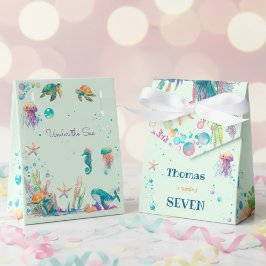 Caja Para Regalos Cumpleaños de los niños de la acuarela Under Sea