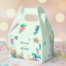 Caja Para Regalos Cumpleaños de los niños de la acuarela Under Sea