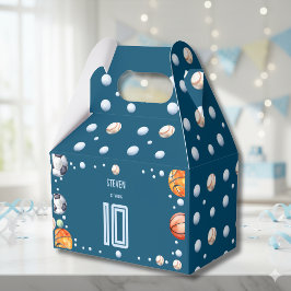 Caja Para Regalos cumpleaños de los niños deportivos de bolas