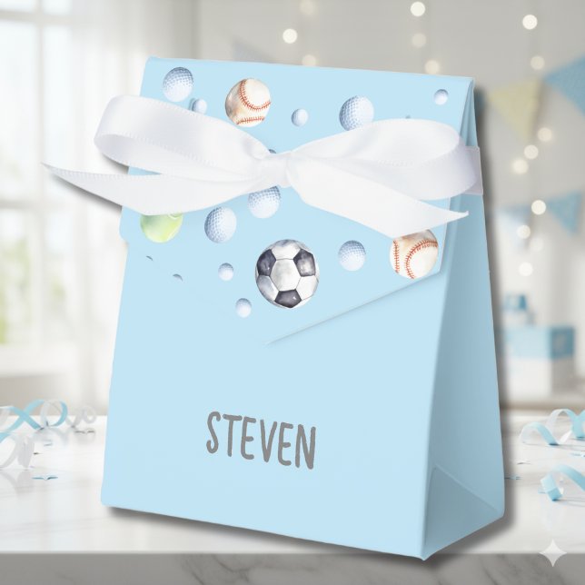 Caja Para Regalos cumpleaños de los niños deportivos de bolas (Subido por el creador)