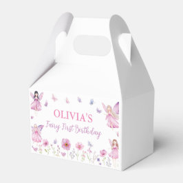 Caja Para Regalos Cumpleaños de Mariposa de Jardín Floral de Hadas