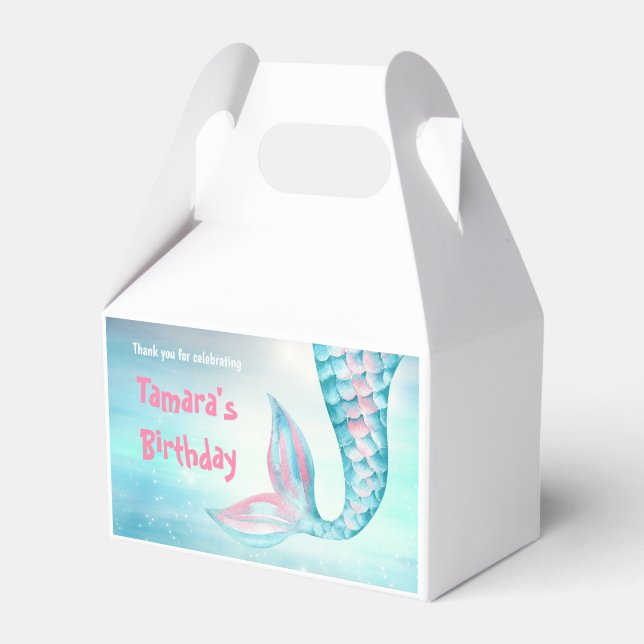 Caja Para Regalos Cumpleaños de Mermaid Bash (Front Side)