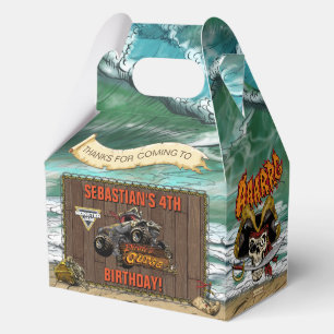 Caja Para Regalos Cumpleaños de Monster Jam - La Maldición del Pirat