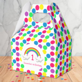 Caja Para Regalos Cumpleaños de niña arcoíris de cualquier edad