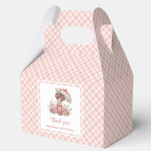 Caja Para Regalos Cumpleaños de niña con toque mágico de hadas y flo