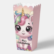 Cumpleaños de niñas unicornio bebé lindo arcoíris 