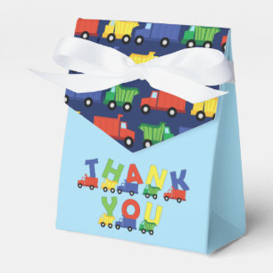 Caja Para Regalos Cumpleaños de Niño Camiones Construcción Lindos