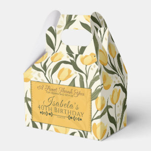 Caja Para Regalos Cumpleaños de niños con hermosa flor de tulipán
