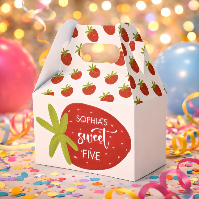Caja Para Regalos Cumpleaños de niños de fresa dulce (Subido por el creador)