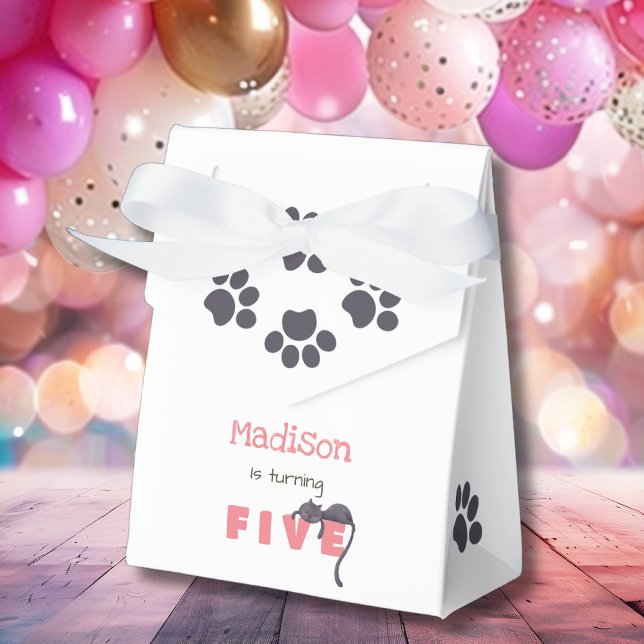 Caja Para Regalos cumpleaños de niños de gato negro (Subido por el creador)