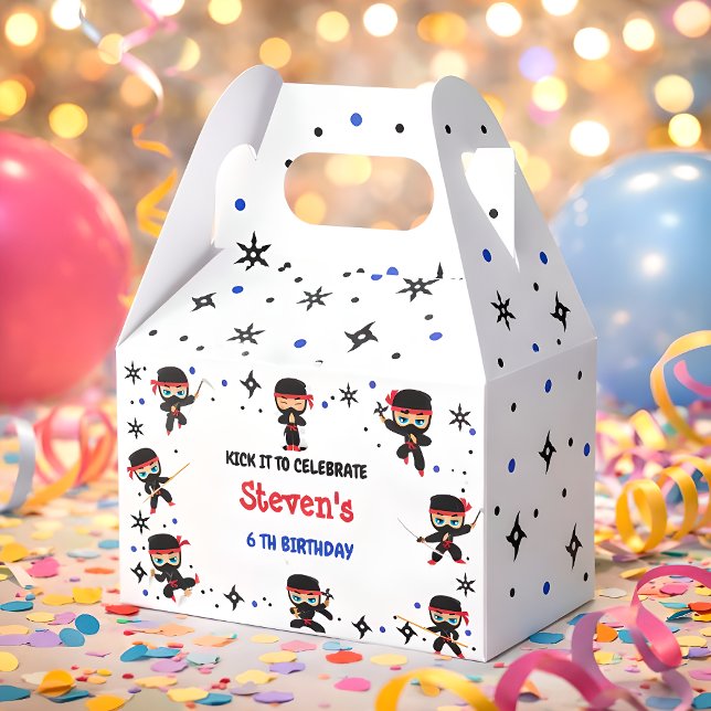 Caja Para Regalos cumpleaños de niños estilo Ninja (Subido por el creador)