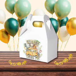 Caja Para Regalos Cumpleaños de niños salvajes safari animales 