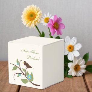 Caja Para Regalos Cumpleaños de pájaro Semillas para llevar a casa