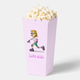 Caja Para Regalos Cumpleaños de patinaje sobre ruedas rosa
