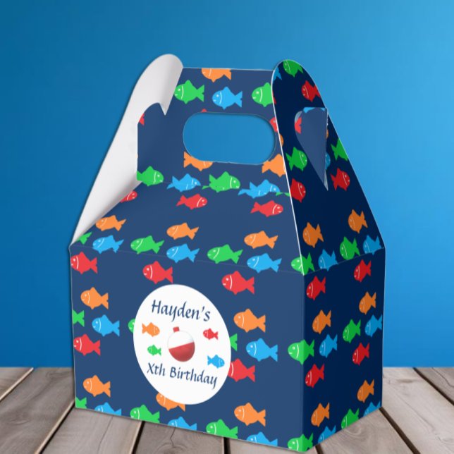 Caja Para Regalos Cumpleaños de peces coloridos (Subido por el creador)