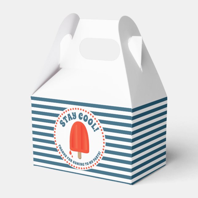 Caja Para Regalos Cumpleaños de Red Popsicle Gracias (Front Side)