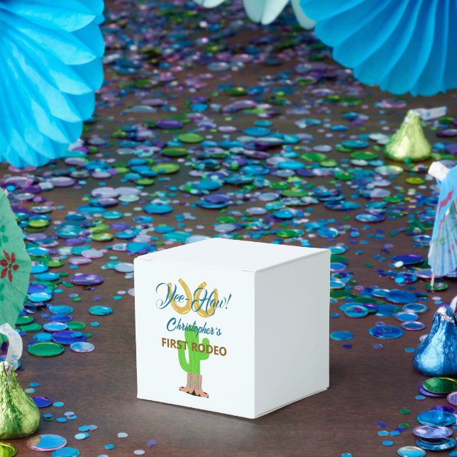 Caja Para Regalos Cumpleaños de Rodeo de Vaquero Occidental (Fiesta)