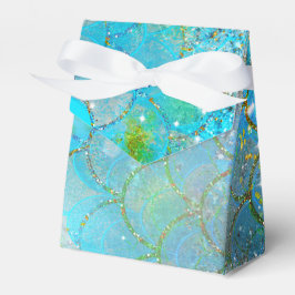 Caja Para Regalos Cumpleaños de Sirena Perla Iridescente Resplandor