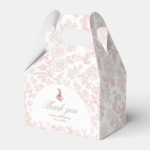 Caja Para Regalos Cumpleaños de Some Bunny con Toile floral rosa