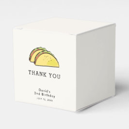 Caja Para Regalos Cumpleaños de Taco Simple Gracias de Crema