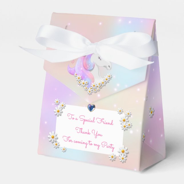 Caja Para Regalos Cumpleaños de Unicornio rosa mágico especial (Front Side)
