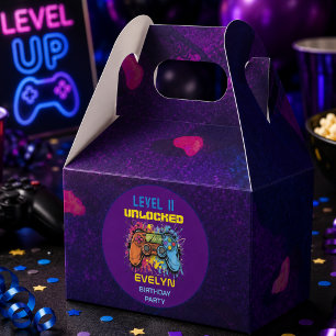 Caja Para Regalos Cumpleaños de videojuegos Sube de Nivel Game On