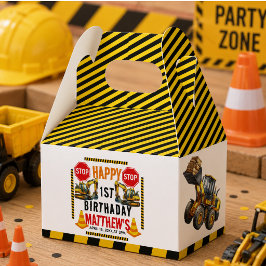 Caja Para Regalos Cumpleaños del camión de volteo de construcción 1e