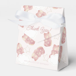Caja Para Regalos Cumpleaños del Chica del oso de Gummy Rosa