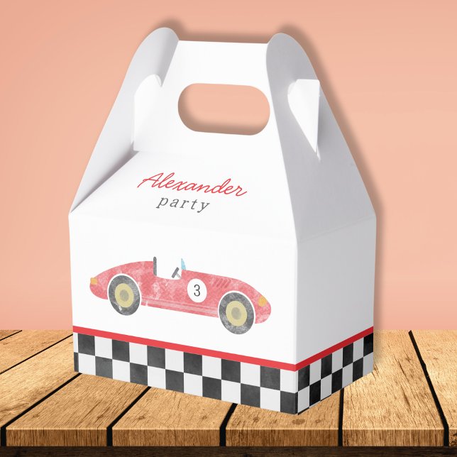 Caja Para Regalos cumpleaños del coche de carreras azules (Subido por el creador)