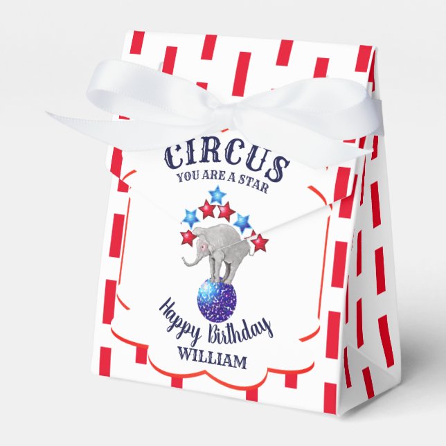 Caja Para Regalos Cumpleaños del Elefante Circus (Front Side)