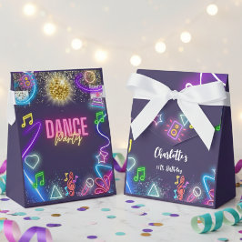 Caja Para Regalos Cumpleaños del fiesta de baile neón