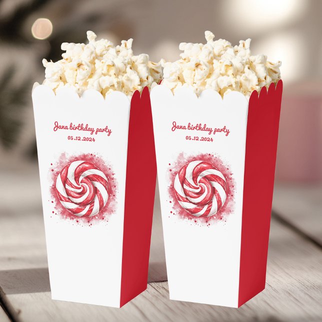 Caja Para Regalos Cumpleaños del invierno de los Candy Rojo y Blanco (Subido por el creador)