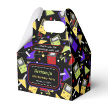 Cumpleaños del juego negro retro