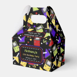 Caja Para Regalos Cumpleaños del juego negro retro