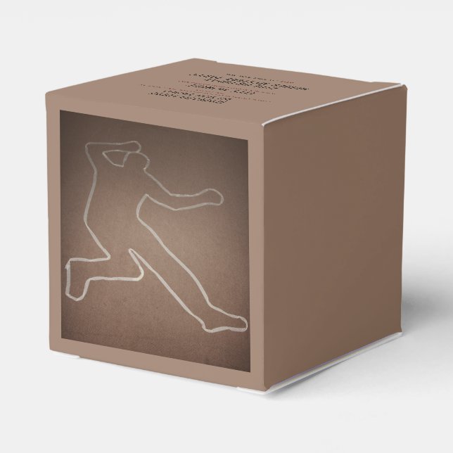 Caja Para Regalos Cumpleaños del misterio del asesinato "Cuerpo deli (Reverso Costado)