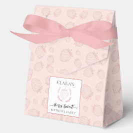 Caja Para Regalos Cumpleaños del patrón de fresa rosada
