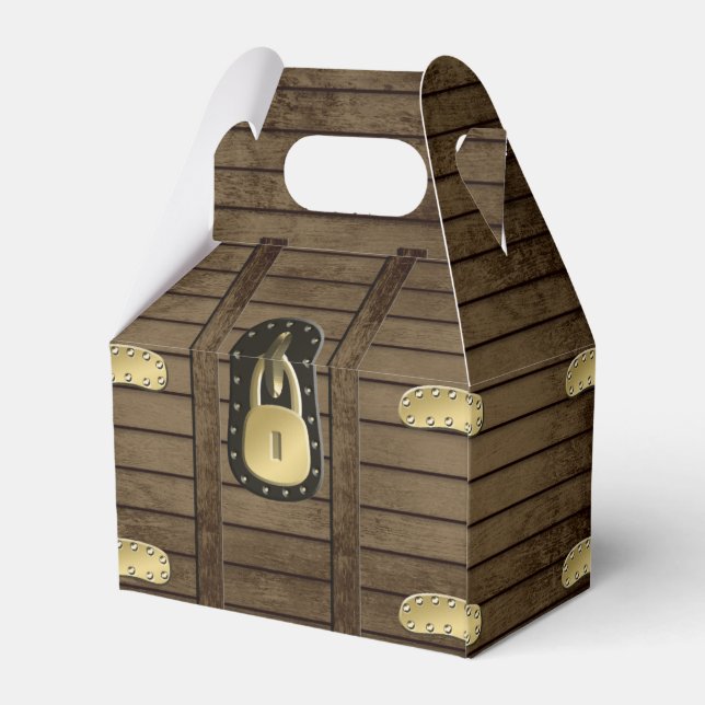 Caja Para Regalos Cumpleaños del Pirata del Tesoro Chest (Reverso)