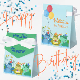 Caja Para Regalos Cumpleaños del río Safari Cute Hippo