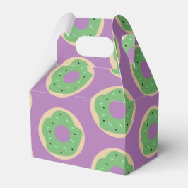 Caja Para Regalos Cumpleaños Donut Verde Púrpura de Halloween