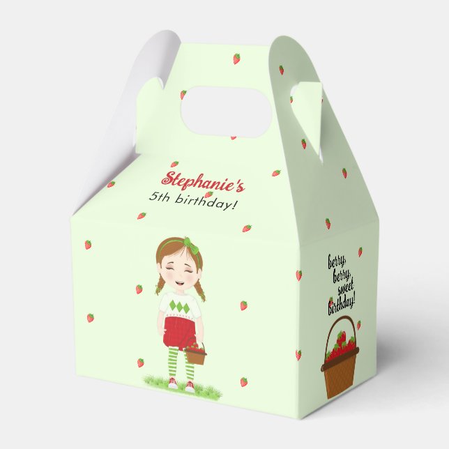 Caja Para Regalos Cumpleaños Dulce de Fresa  (Reverso)