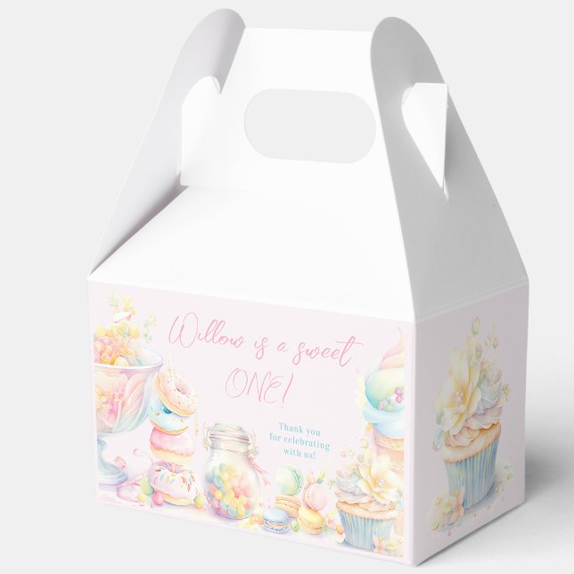 Caja Para Regalos Cumpleaños dulce niña uno primero (Subido por el creador)