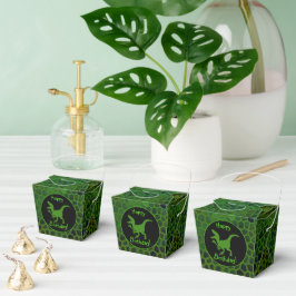 Caja Para Regalos ¡Cumpleaños feliz de cuero de dinosaurio verde!